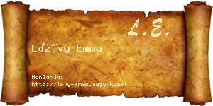 Lévy Emma névjegykártya